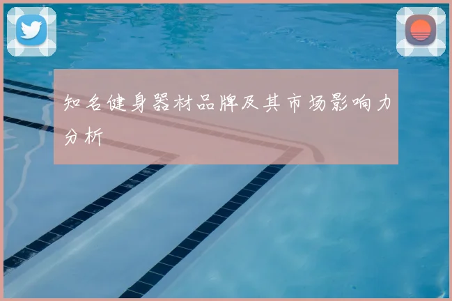 知名健身器材品牌及其市场影响力分析